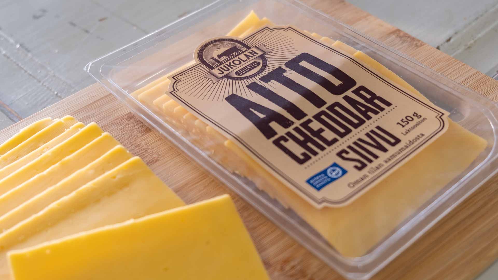 Aito Cheddar siivu -pakkaus